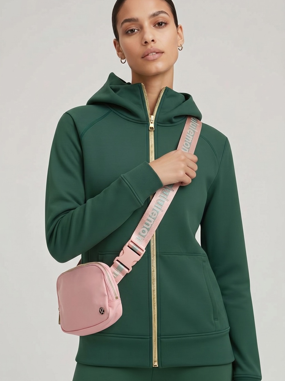 lululemon athletica Small Pink Crossbody with Branded Strap